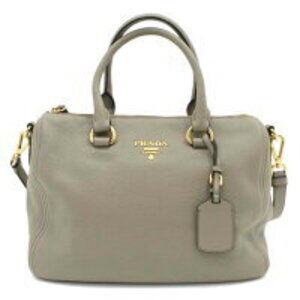 Prada Vitello Daino leather Bauletto bag Argilla Gray